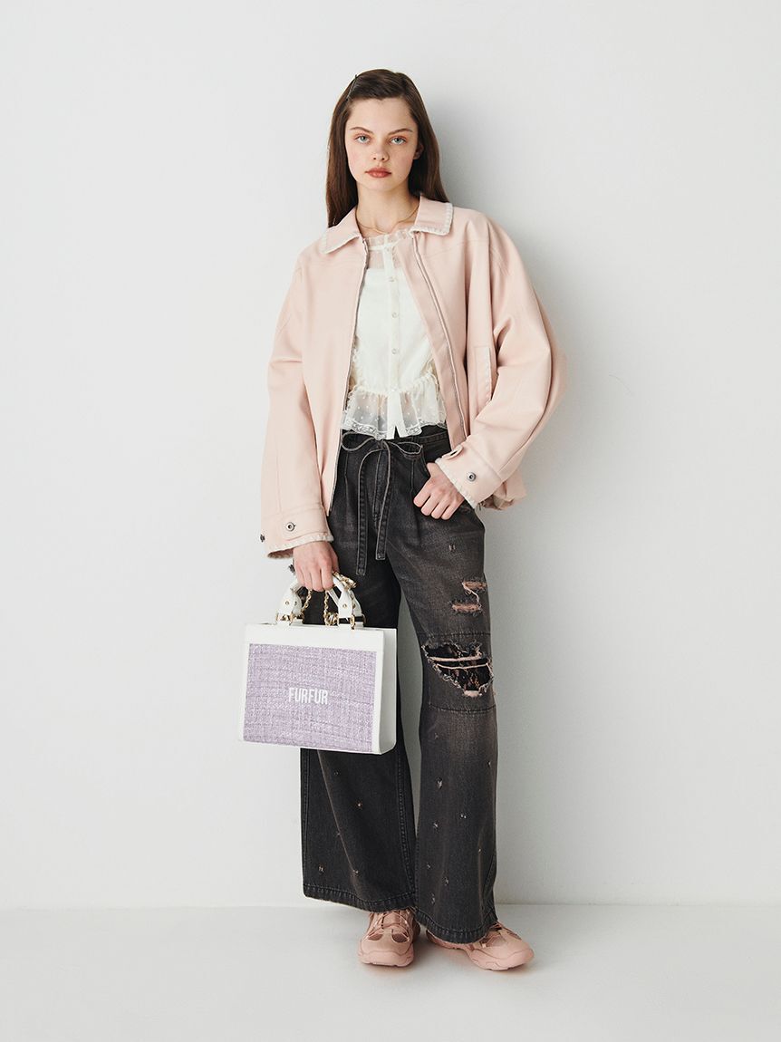 FURFUR「【新色追加】レースクラッシュデニムパンツ」|デニム|