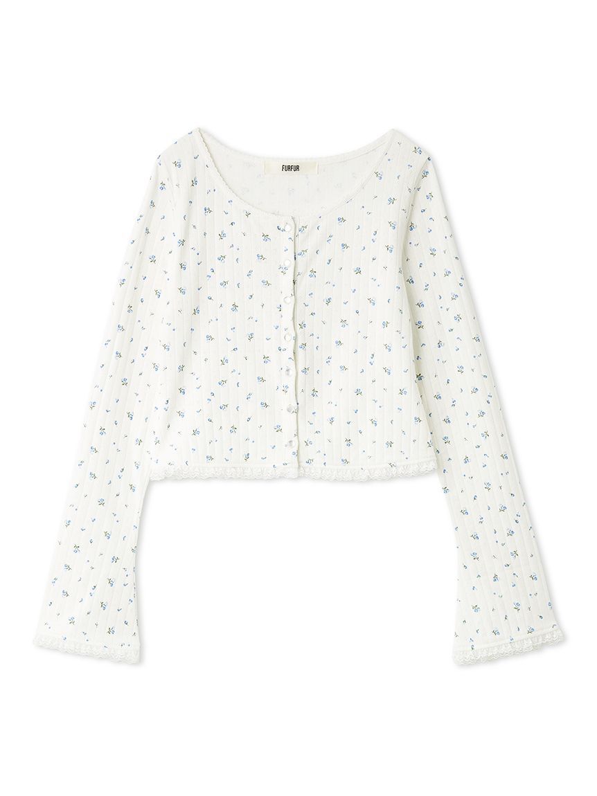 FURFUR「ミニフラワープリントカーディガン」|カーディガン|