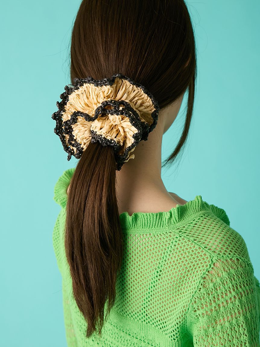 FURFUR「ラフィアライククロシェシュシュ」|ヘアバンド|