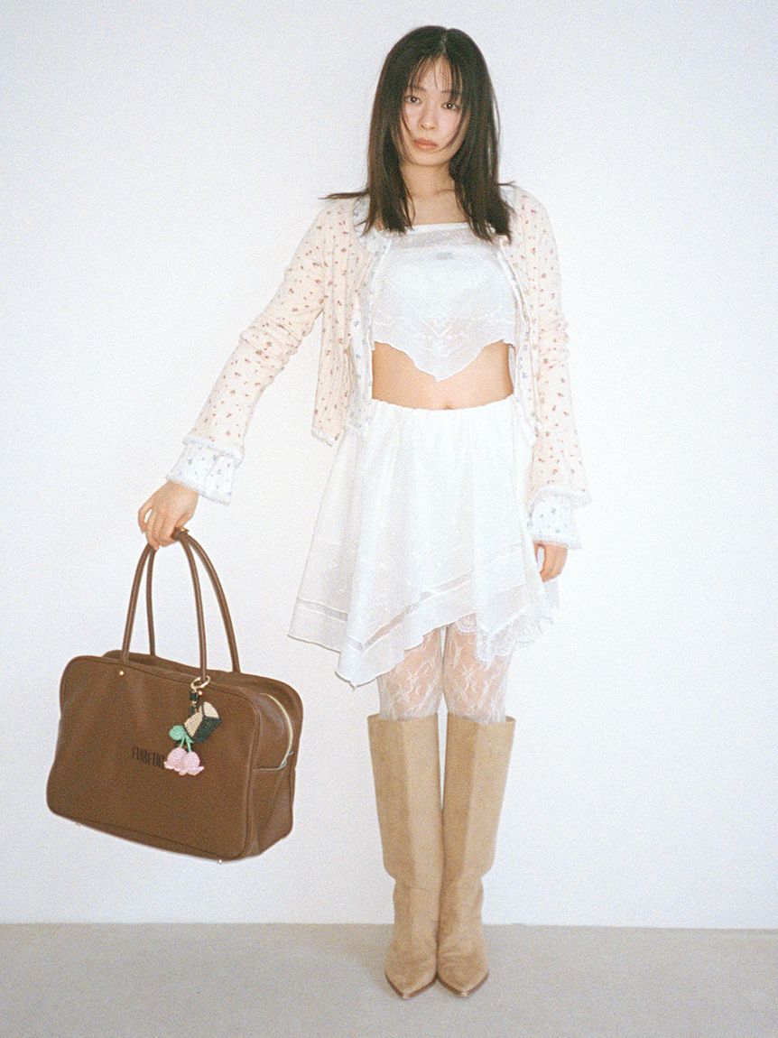 FURFUR「ラフィアモチーフミックスチャーム」|キーケース|