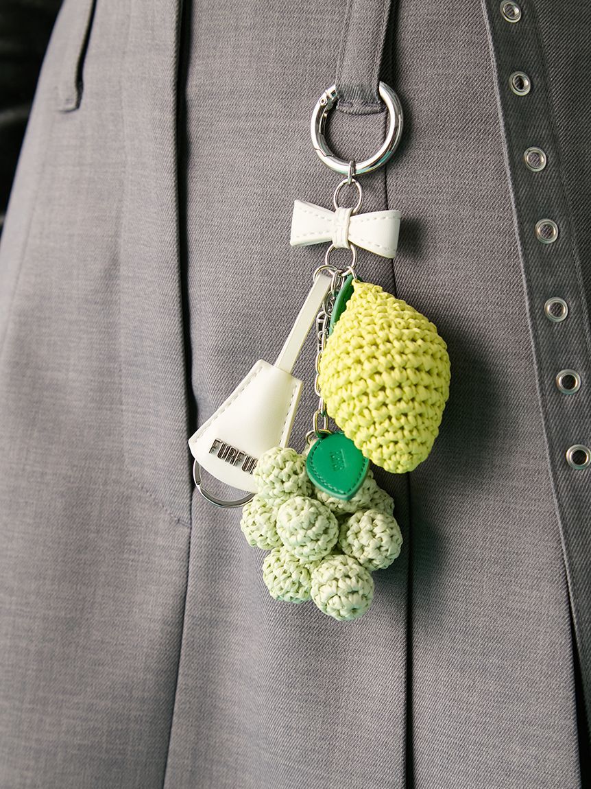 FURFUR「ラフィアモチーフミックスチャーム」|キーケース|