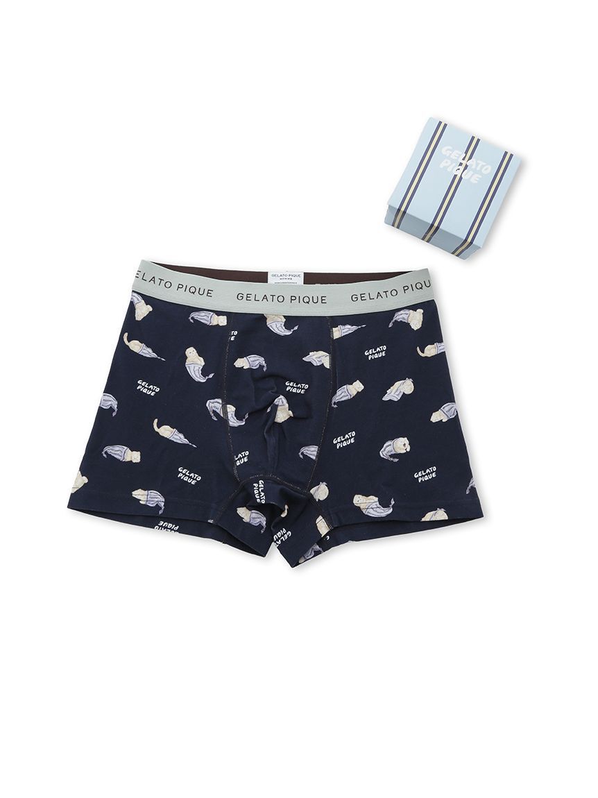 GELATO PIQUE HOMME「【HOMME】sleeping cat 総柄ボクサーパンツ」|インナー|