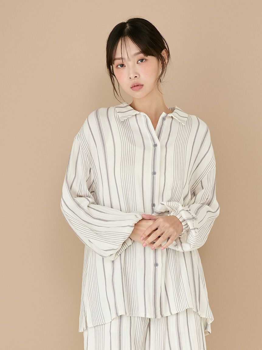 gelato pique「ガーゼシャツ」|ルームウェア|STRIPE