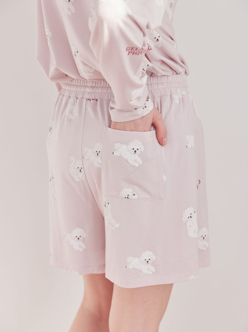 gelato pique「【ラッピング済み】ドッグワンポイントTシャツ&ショートパンツSET」|ルームウェア|
