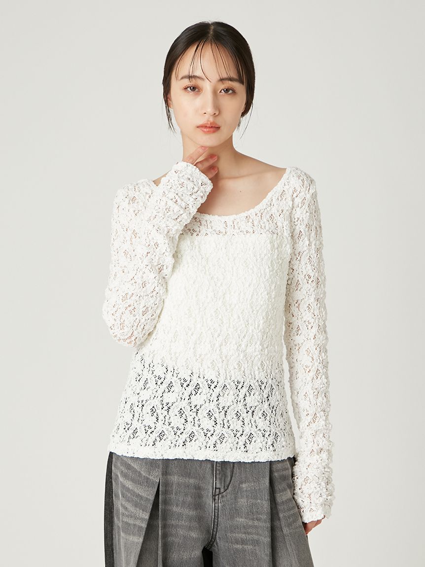 FRAY I.D「2wayスクエアネックレーストップス」|Tシャツ・カットソー|