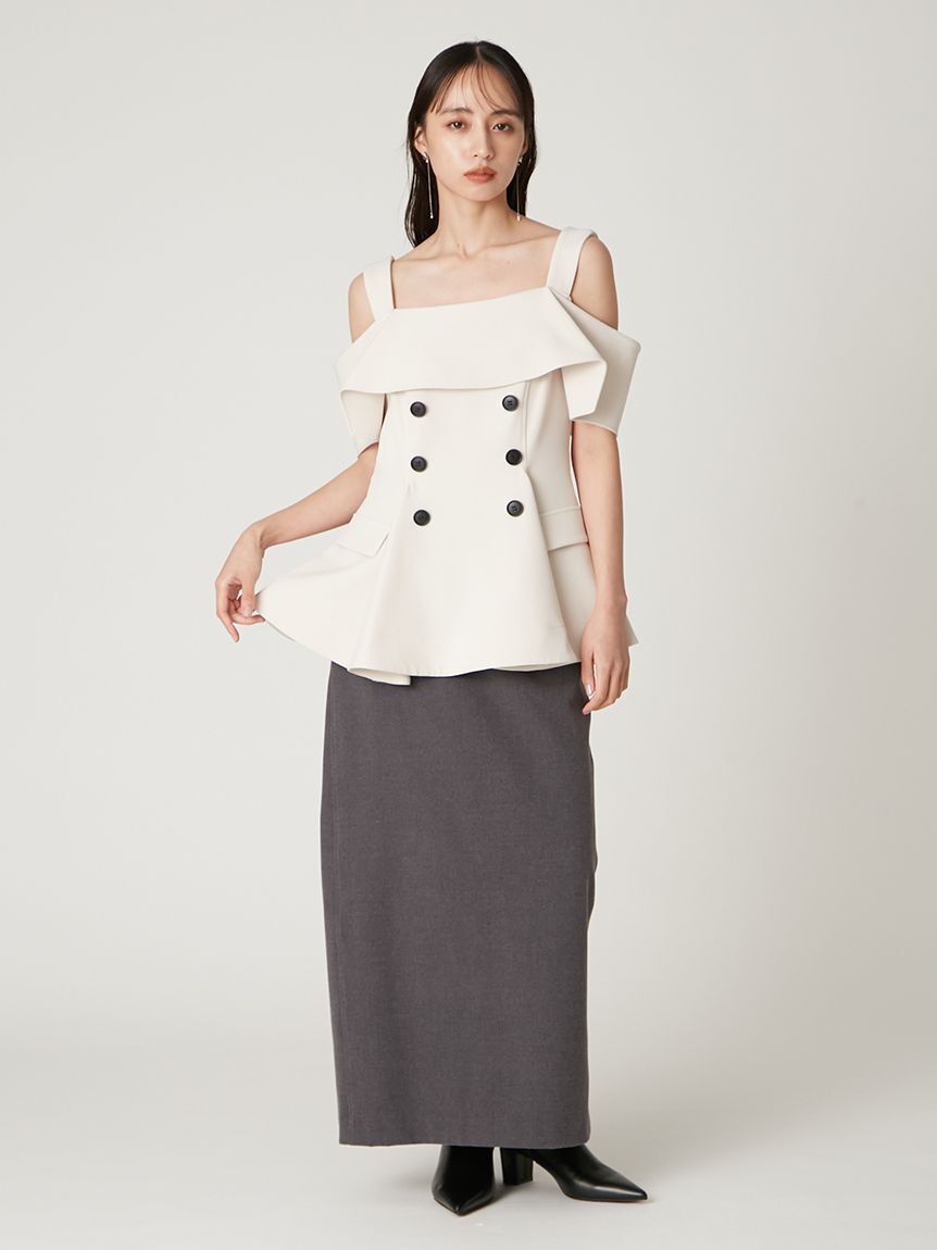 FRAY I.D「オフショルペプラムトップス」|Tシャツ・カットソー|