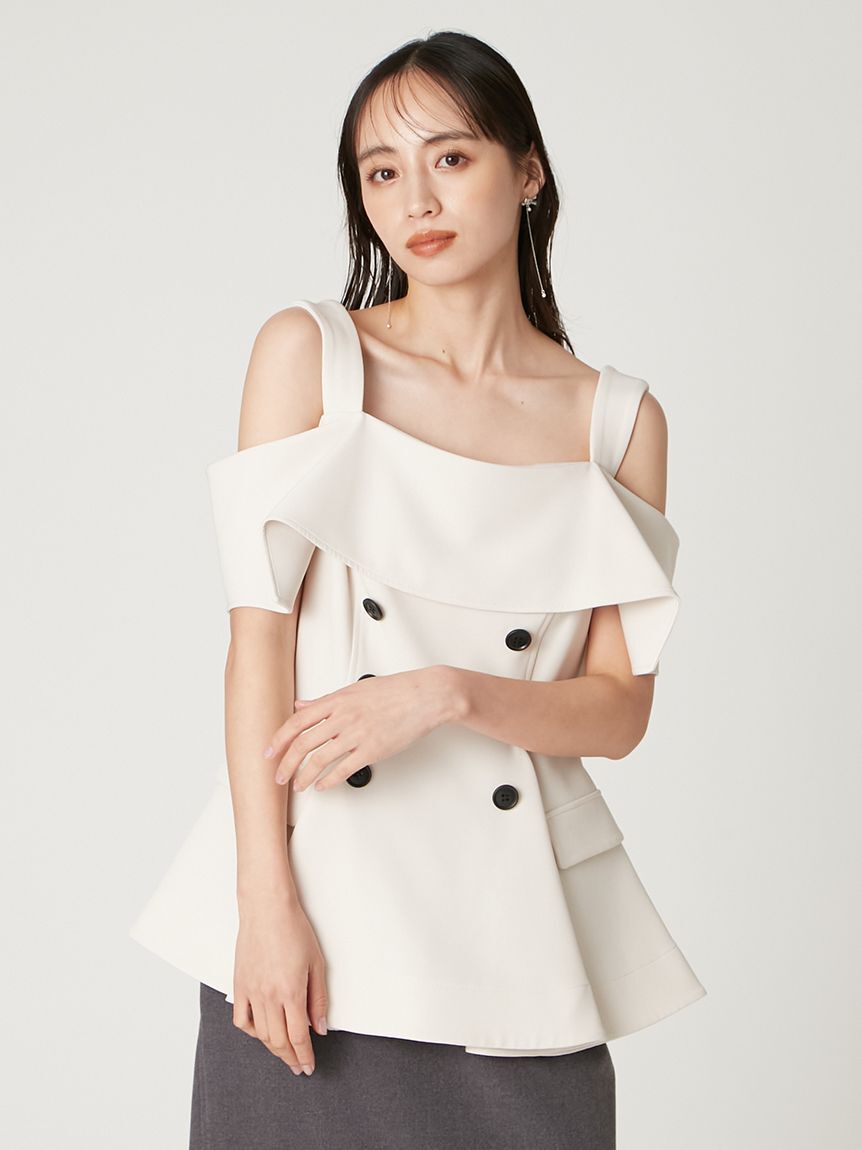 FRAY I.D「オフショルペプラムトップス」|Tシャツ・カットソー|