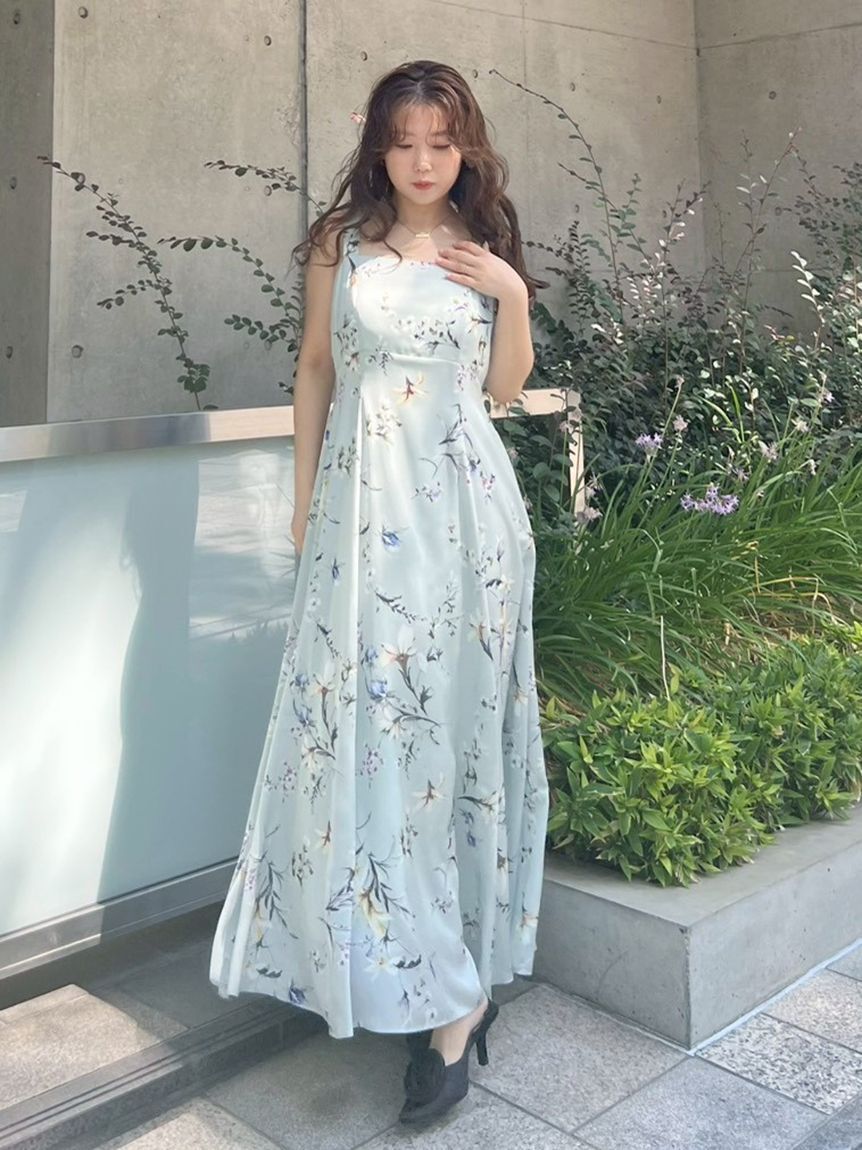 FRAY I.D「【限定カラー・00サイズ】リボンディテールフローラルワンピース」|ワンピース|