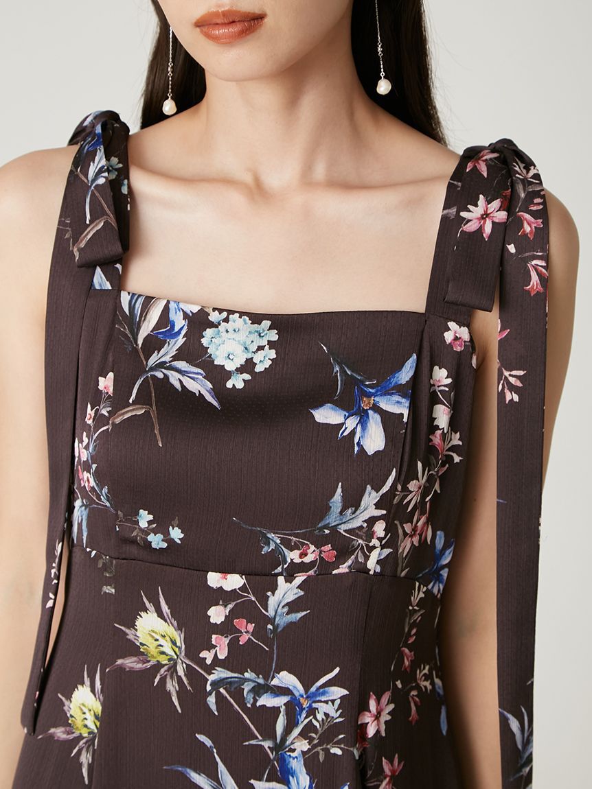 FRAY I.D「【限定カラー・00サイズ】リボンディテールフローラルワンピース」|ワンピース|