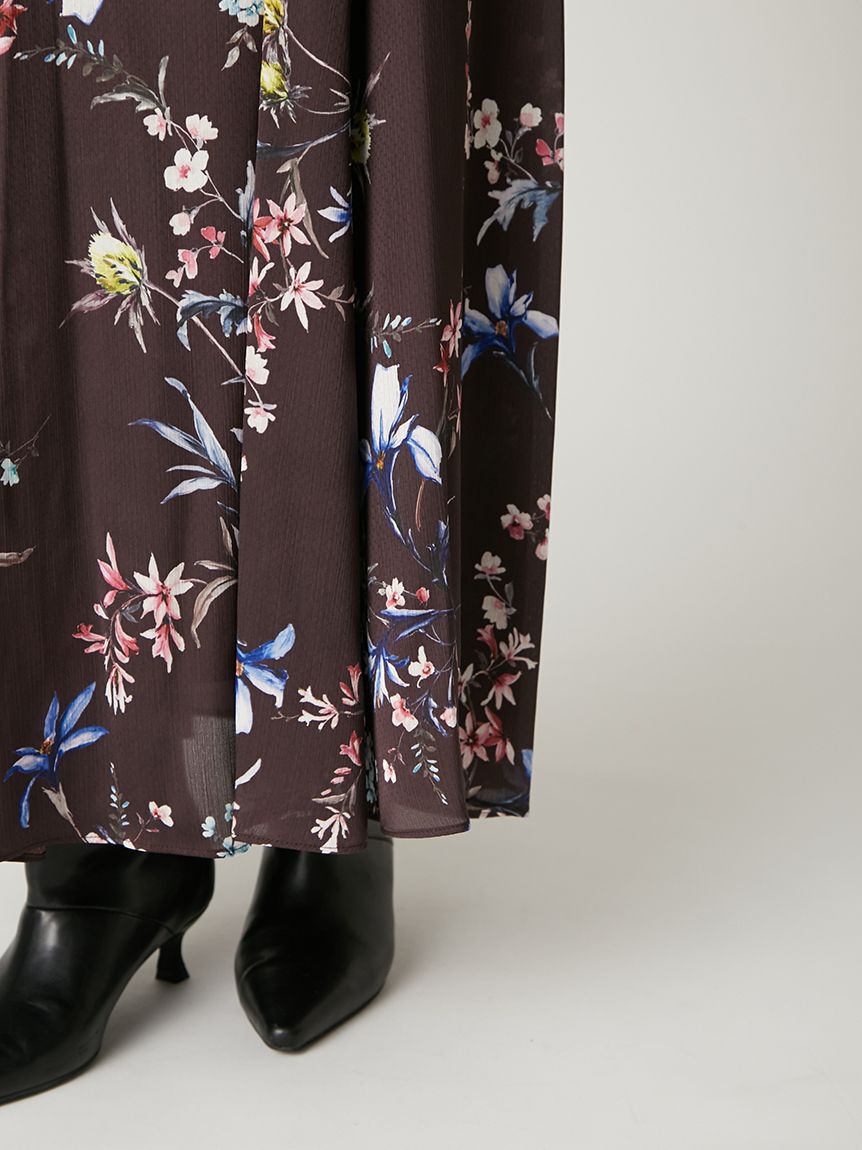 FRAY I.D「【限定カラー・00サイズ】リボンディテールフローラルワンピース」|ワンピース|