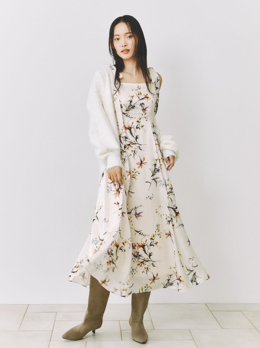 FRAY I.D「【限定カラー・00サイズ】リボンディテールフローラルワンピース」|ワンピース|