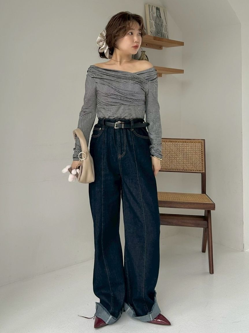 FRAY I.D「ギャザーオフショルカットソー」|Tシャツ・カットソー|