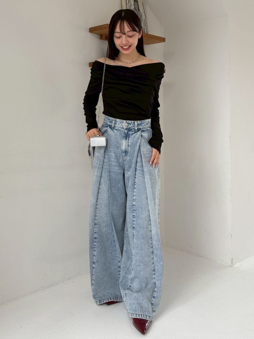 FRAY I.D「ギャザーオフショルカットソー」|Tシャツ・カットソー|