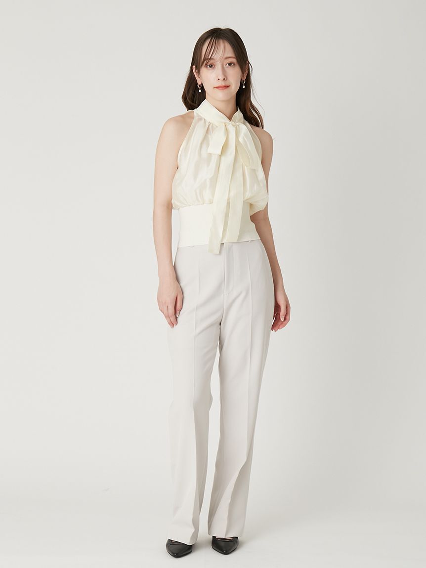 FRAY I.D「ウエストリブホルターネックトップス」|Tシャツ・カットソー|