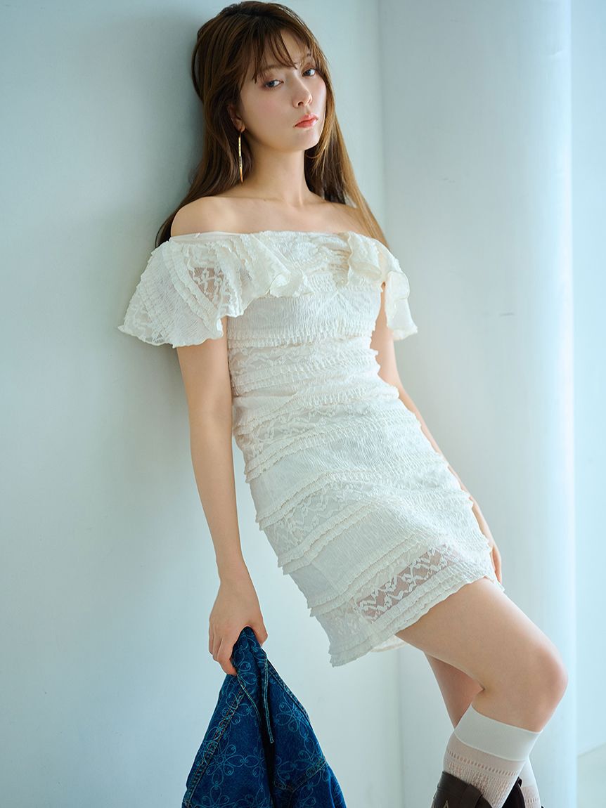 LILY BROWN「カットレースミニワンピース」|ワンピース|IVR