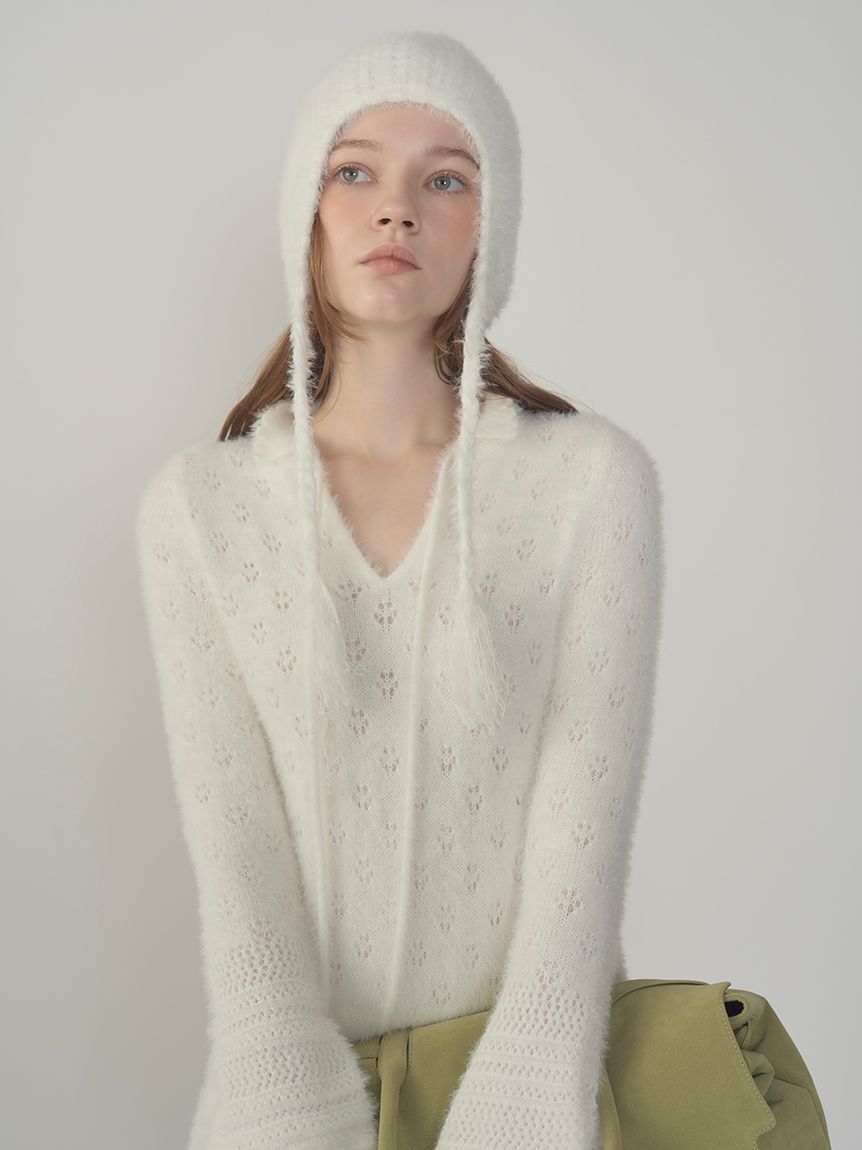 LILY BROWN「フェザークロシェットニットミニワンピース」|ワンピース|