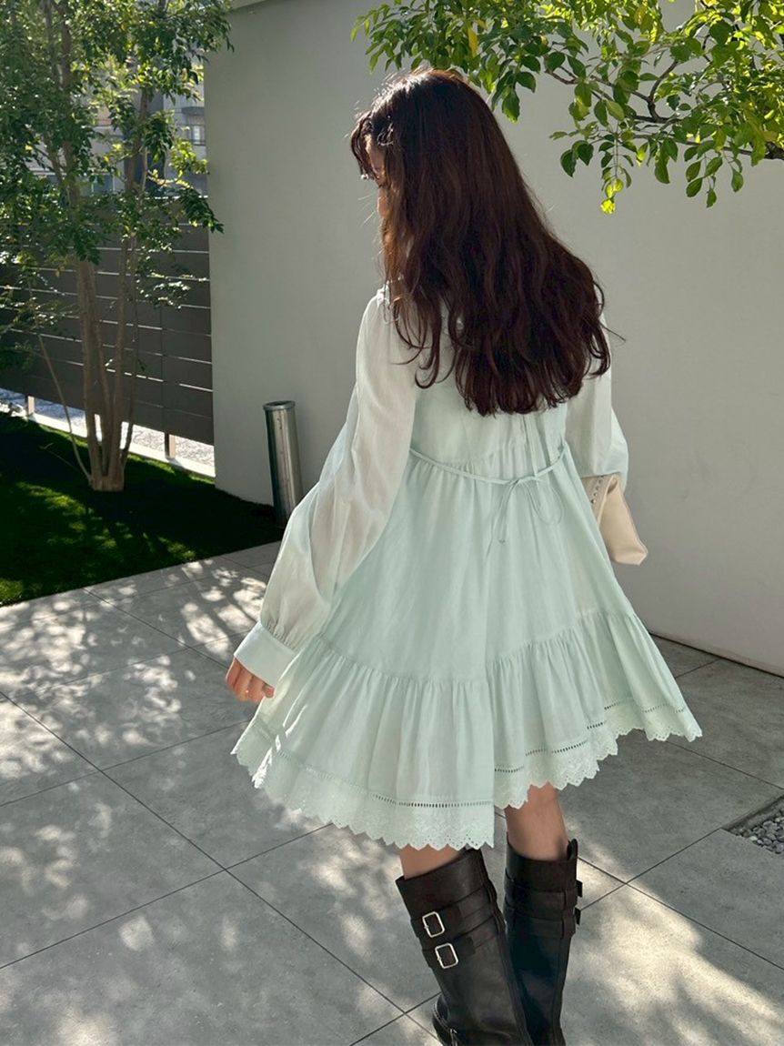 LILY BROWN「コットンレースミニワンピース」|ワンピース|