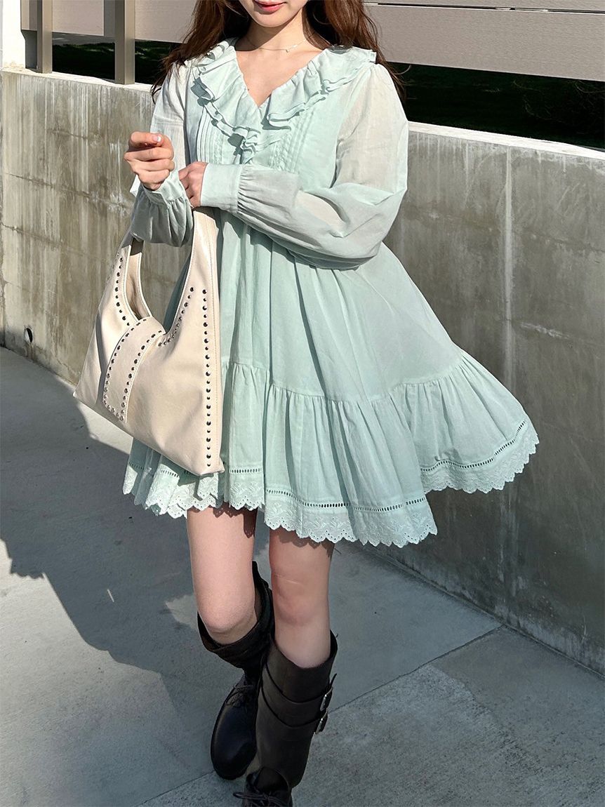 LILY BROWN「コットンレースミニワンピース」|ワンピース|MNT