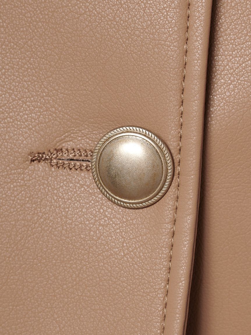 CELFORD「レザーライクショートジャケット」|テーラードジャケット|