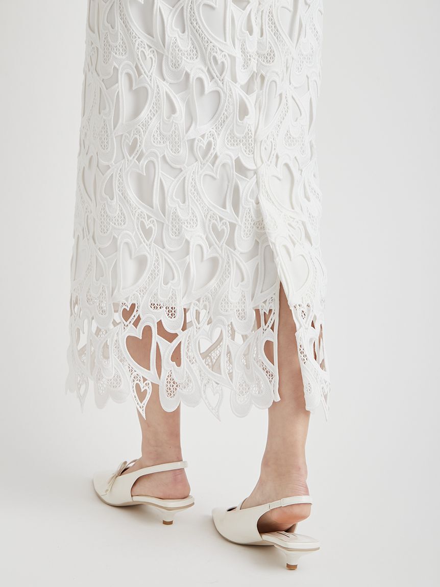 CELFORD「【WEB限定サイズ】ハートレースタイトスカート」|スカート|