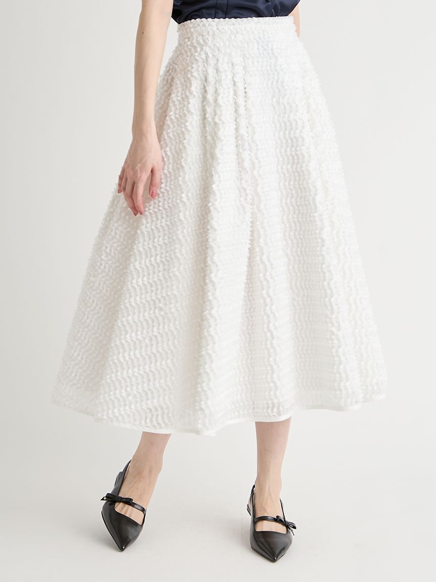 CELFORD「リボンジャガードタックフレアスカート」|スカート|