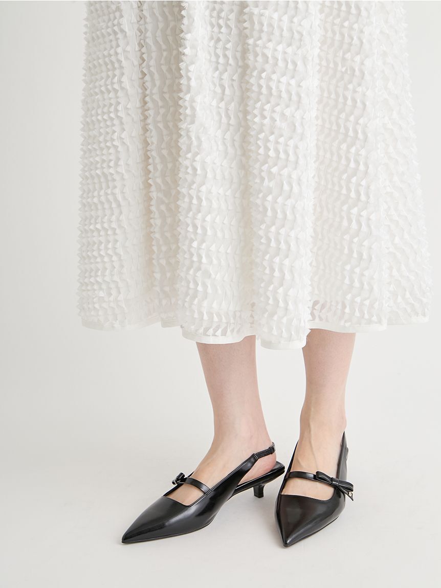 CELFORD「リボンジャガードタックフレアスカート」|スカート|