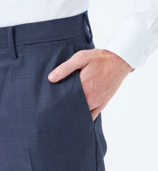 MACKINTOSH PHILOSOPHY「トロッター トラウザーズ#108 ウール混グレンチェック」|スラックス|