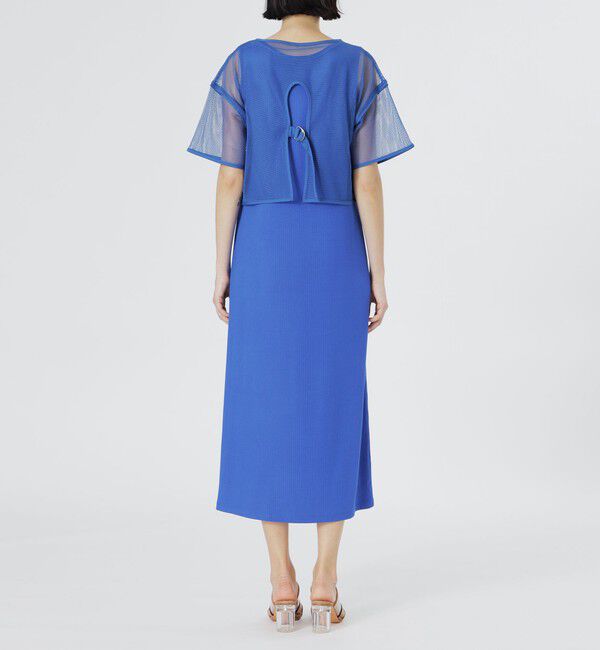  「メッシュレイヤードカットソーワンピース」|ワンピース|