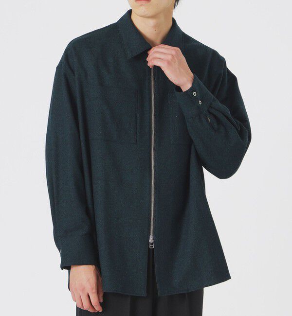  「シモーネツイードオーバージップシャツ」|シャツ・ブラウス|