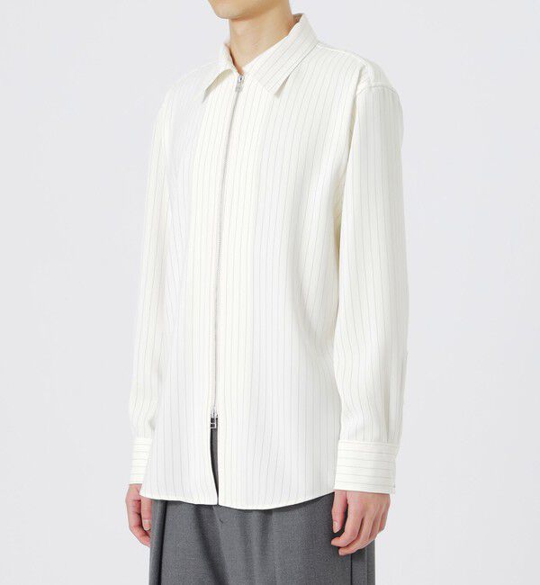  「ストライプジップシャツ」|シャツ・ブラウス|