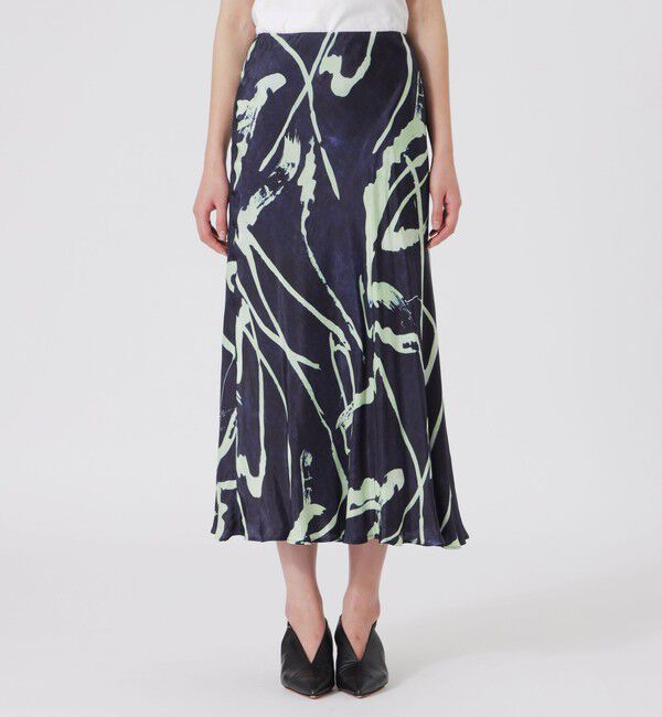  「ニュアンスパターンフレアスカート」|スカート|