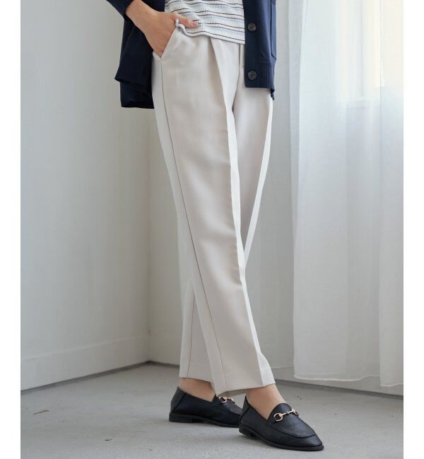 ikka「ストレッチテーパードパンツ」|その他|ライトグレイ