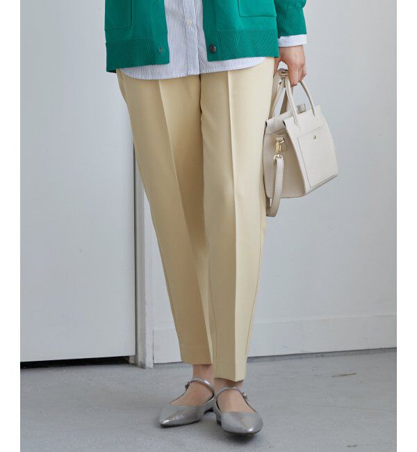 ikka「ストレッチテーパードパンツ」|その他|イエロー