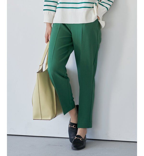 ikka「ストレッチテーパードパンツ」|その他|グリーン