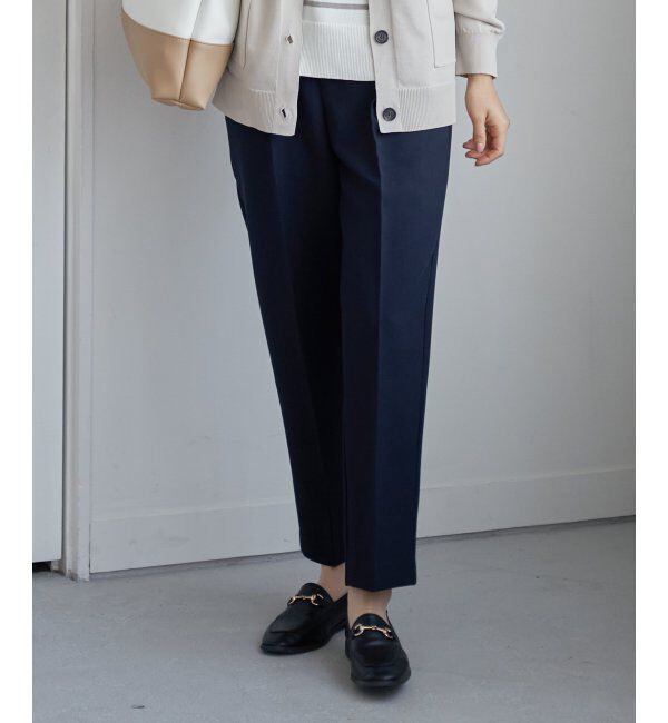ikka「ストレッチテーパードパンツ」|その他|ネイビー