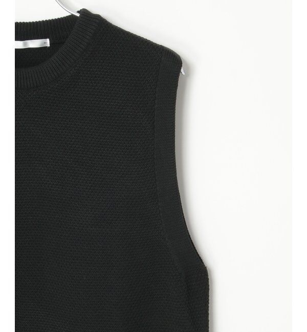 ikka「【洗濯機で洗える】GOKU楽ニット鹿の子ベスト」|ニット・セーター|