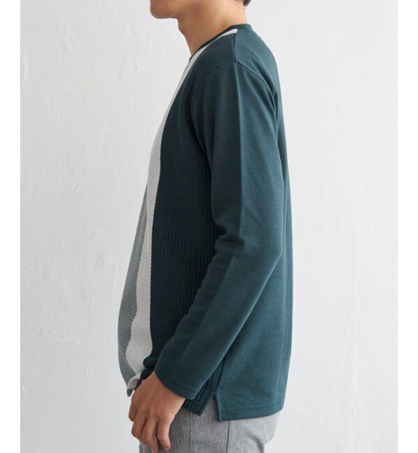 ikka「ブロックスジャカードクルーネック」|パーカー|