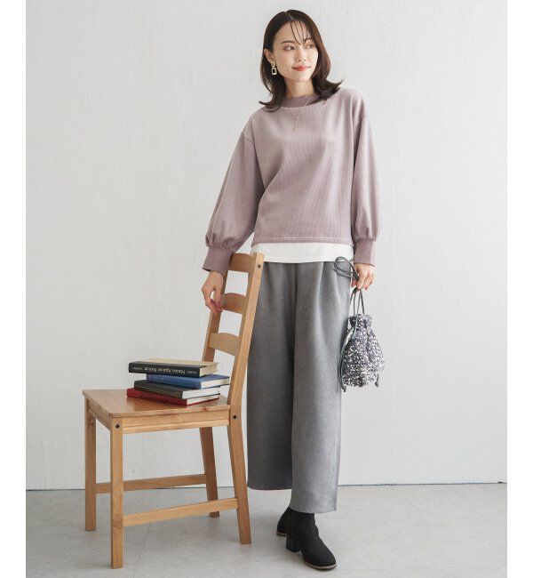 ikka「サス付きワイドパンツ」|その他|