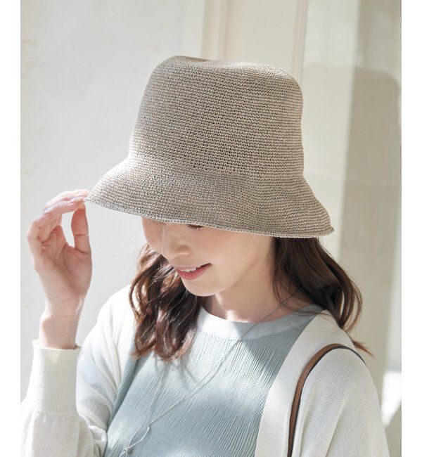 ikka「雑材細こま編みハット」|その他|