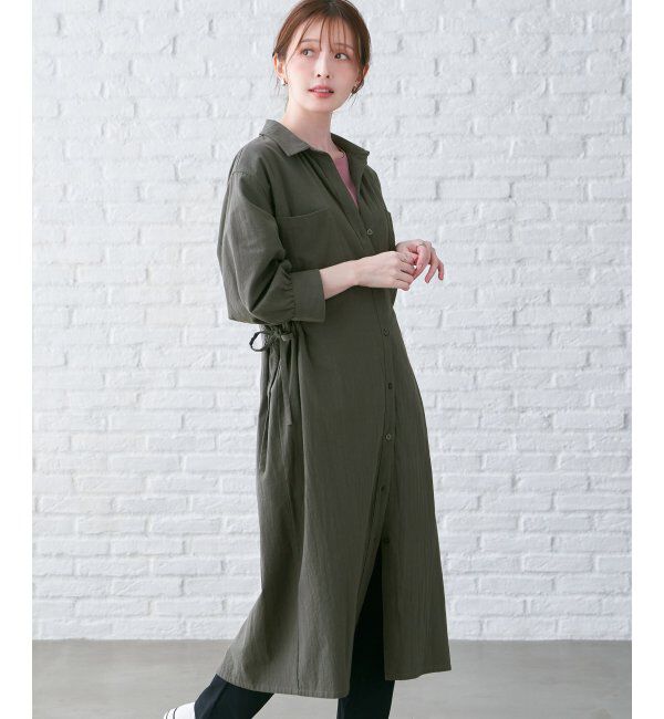 ikka「コットンスキッパーシャツワンピース」|その他|