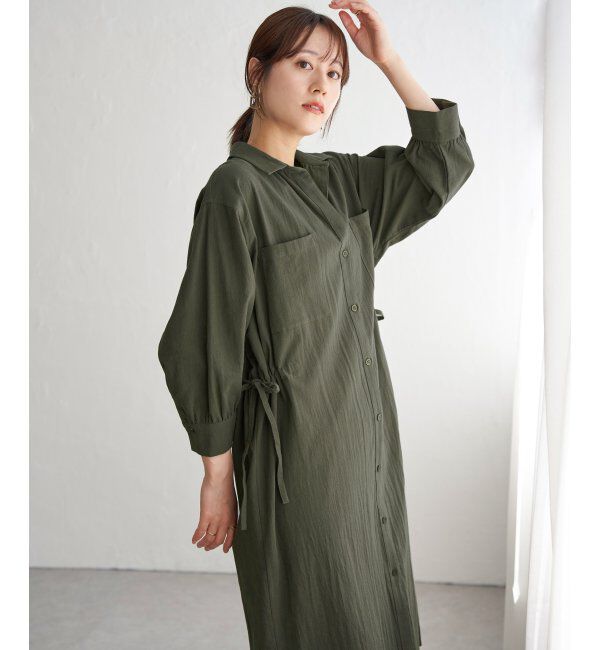 ikka「コットンスキッパーシャツワンピース」|その他|