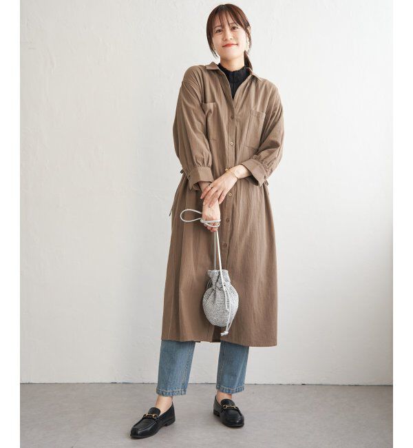 ikka「コットンスキッパーシャツワンピース」|その他|