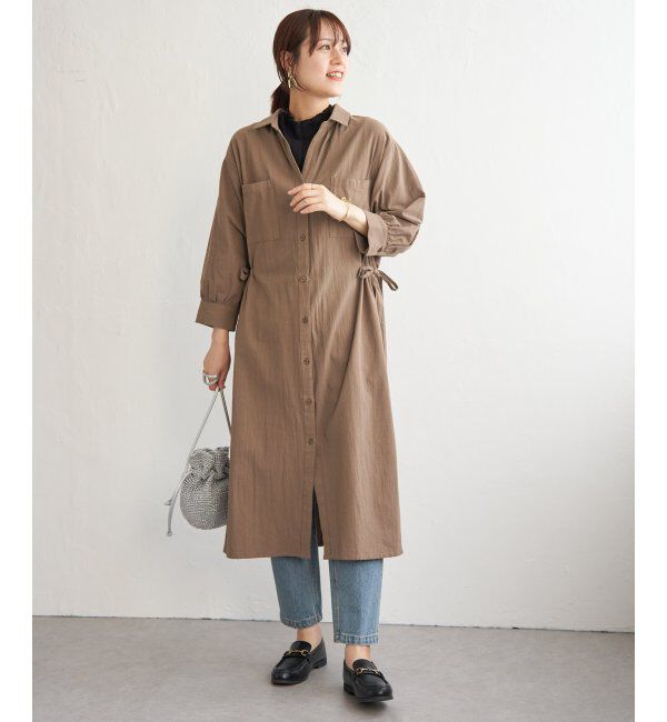 ikka「コットンスキッパーシャツワンピース」|その他|