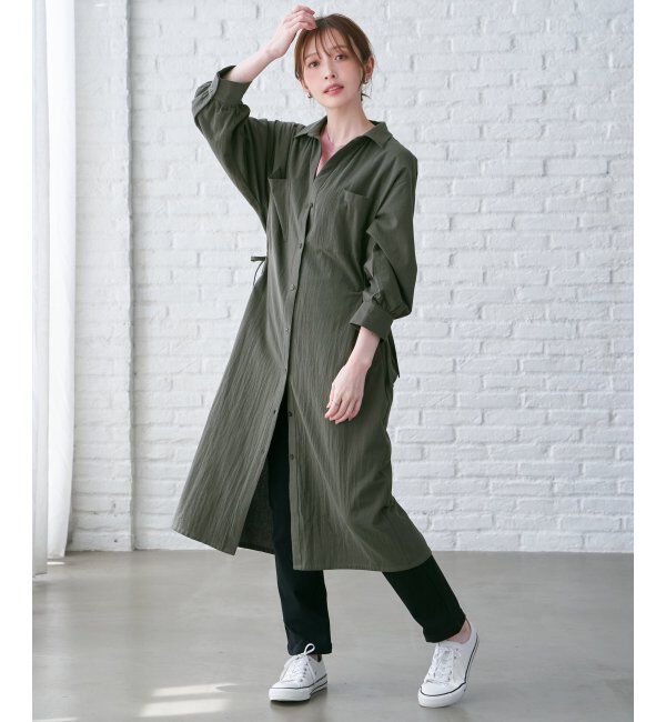 ikka「コットンスキッパーシャツワンピース」|その他|