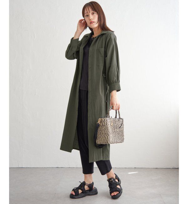 ikka「コットンスキッパーシャツワンピース」|その他|