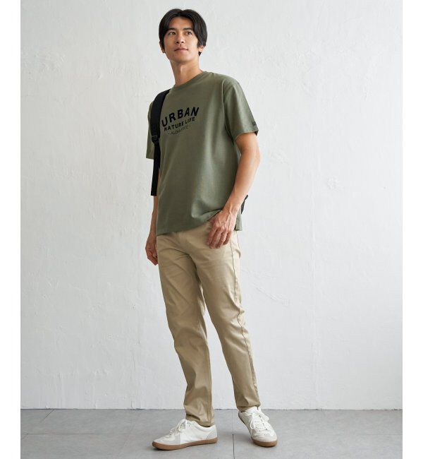 ikka「URBAN NATURE LIFE アーバンネイチャーライフ 鹿の子フロッキープリントTシャツ」|Tシャツ・カットソー|