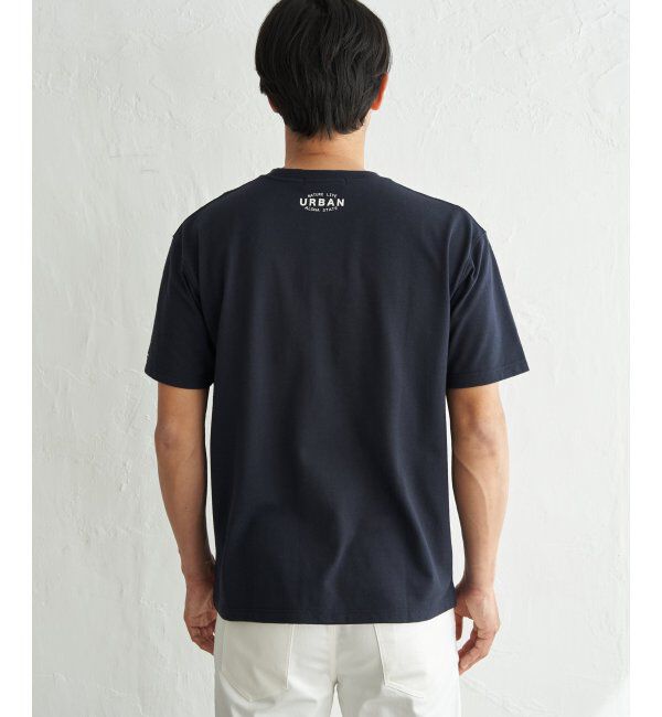 ikka「URBAN NATURE LIFE アーバンネイチャーライフ 鹿の子フロッキープリントTシャツ」|Tシャツ・カットソー|