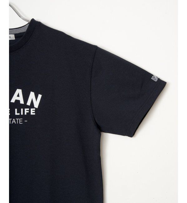 ikka「URBAN NATURE LIFE アーバンネイチャーライフ 鹿の子フロッキープリントTシャツ」|Tシャツ・カットソー|