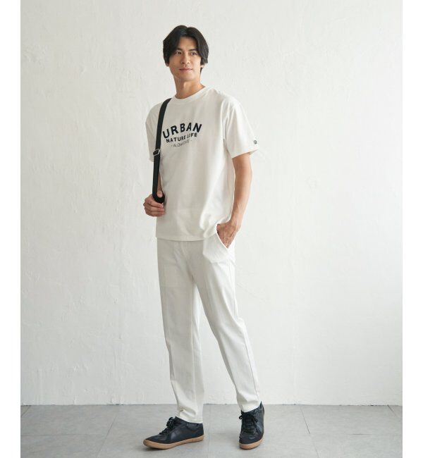 ikka「URBAN NATURE LIFE アーバンネイチャーライフ 鹿の子フロッキープリントTシャツ」|Tシャツ・カットソー|