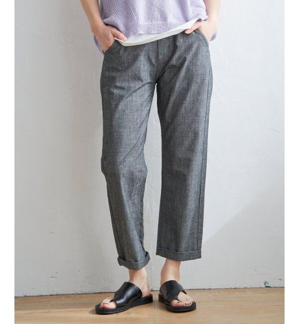 Lbc with Life「コットンシャンブレーテーパードパンツ」|その他|ブラック